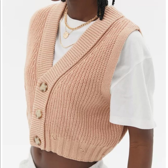 NWT🤩Urban Outfitters Mona Sweater Vest - Picture 1 of 8